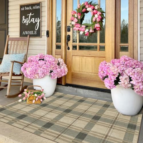 3x5 Buffalo Entry Rug - Washable Indoor Outdoor Mats for Front Door - Image 3