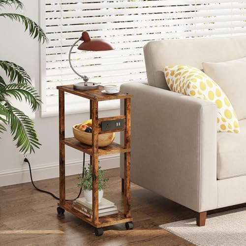 TUTOTAK Small Narrow Side Table, Set of 2 Skinny End Table - Image 5