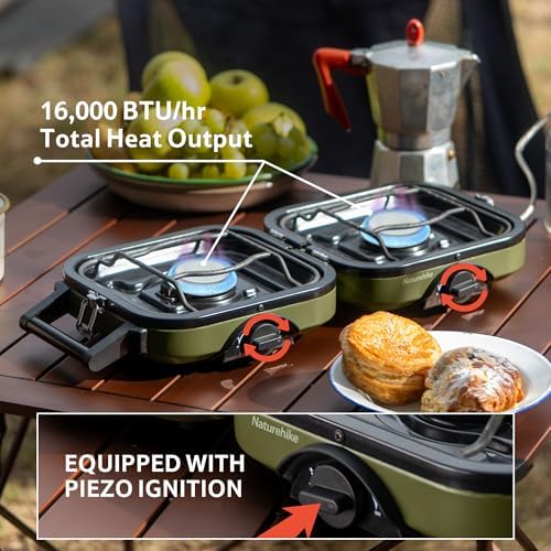 Naturehike 2 Burner Folding Camping Stove Propane Gas - Image 3
