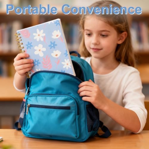 4pack A6 Spiral Notebooks with 4pcs Pens, 5.7x4.1 Inch Small College Ruled Notepads, 80 Sheets Mini Floral Journals Diary Memo Planner for Women Gift Office School Supplies (160 Pages) - Image 5