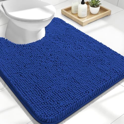 OLANLY Toilet Rugs U-Shaped 24x20, Soft Absorbent Chenille Contour Rugs by OLANLY