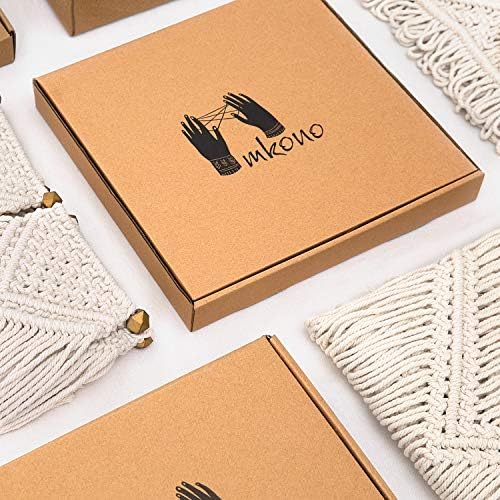Mkono Hanging Wall Mirror with Macrame Fringe 2 Set Small Round Decoration Boho Antique Mirror for Apartment LivingRoom Bedroom Baby Nursery,Beautiful Gift Ideas - Image 6