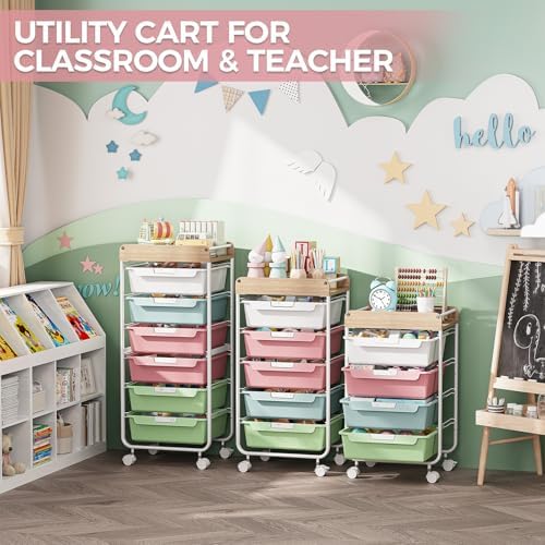 SYKIARIOL Rolling Storage Utility Cart with 4 Drawers,Art Cart,Colorful - Image 5