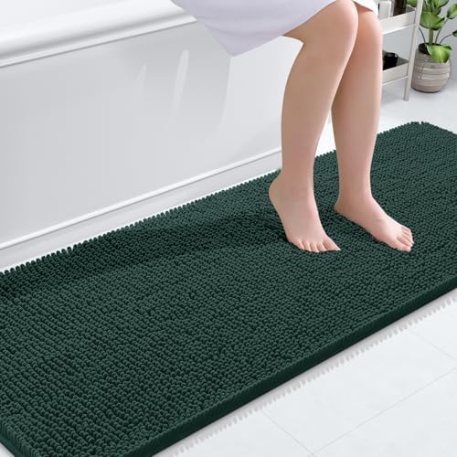 OLANLY Bathroom Runner Rugs 70x24, Extra Soft Absorbent Chenille Bath Rugs by OLANLY