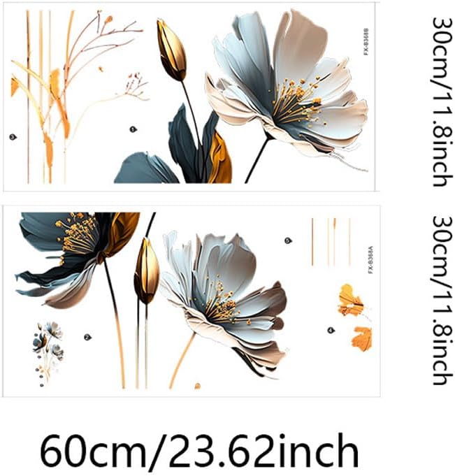 3D Wall Stickers DIY Flower Wall Decal Removable Waterproof Wall Art Decor for Bedroom Living Room Offices Home Decoration (Floral) - Image 3
