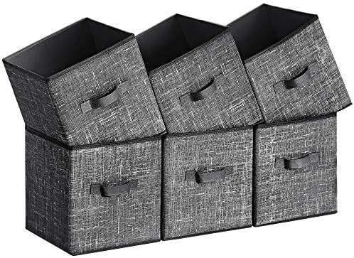 SONGMICS Storage Cubes, Set of 6, 11-Inch Foldable Closet Organizers by Unknown