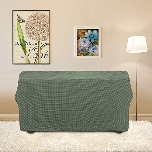 Easy-Going Stretch Loveseat Couch Covers Washable Greyish Green - Image 4