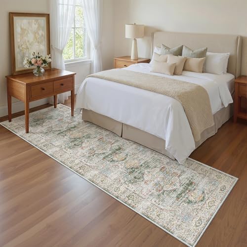Madane Hallway Runner Rug 2x8 Washable Kitchen Rugs Non-Slip, Green - Image 4
