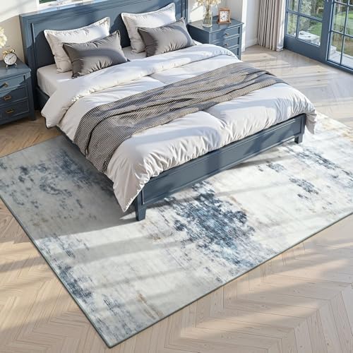 Toneed Washable 5x7 Area Rug with Non-Slip Backing for Living Room - Image 2