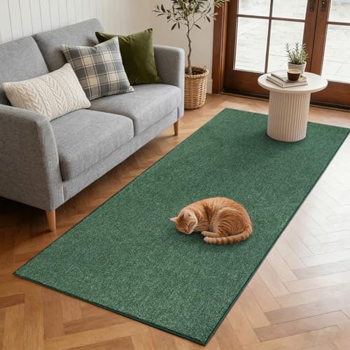 2x6 Green/White Runner Rug Non-Slip Washable for Hallway Kitchen Bedroom by FinRe%CC%80cHome