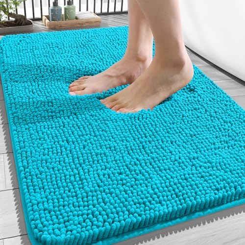 OLANLY Bathroom Rugs 34x21, Extra Soft Absorbent Chenille Bath Rugs by OLANLY