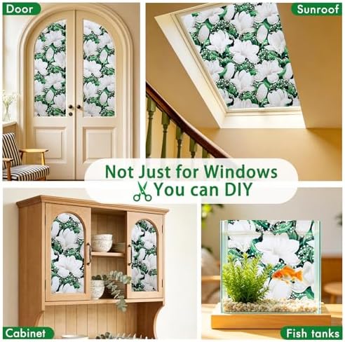 SOMWISE Frosted Window Privacy Film, Decorative Sun Heat Blocking, Anti UV - Image 6