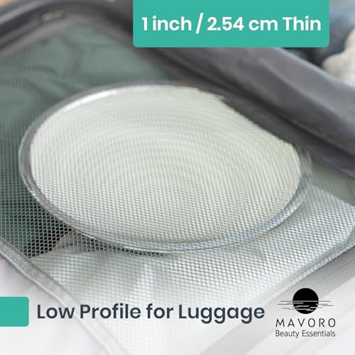 Mavoro 9" Magnifying Makeup Mirror | 3 Strong Suction Cups | Portable | 10X - Image 4
