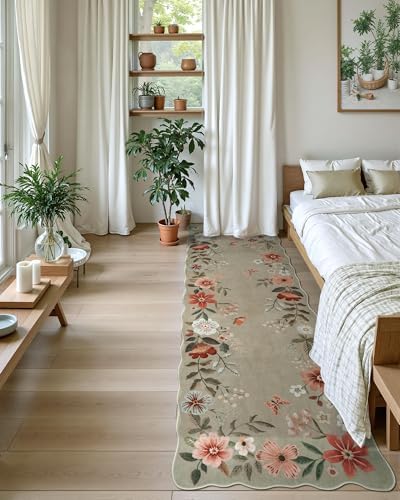 Lahome Floral Runners for Hallways, 2'6''x8' Kitchen Runner Rug Non Slip - Image 3