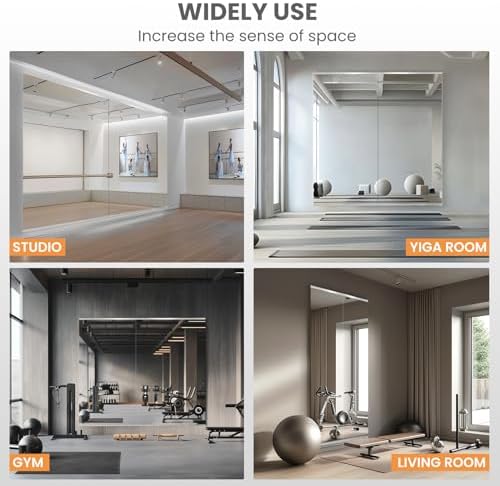 pertetey 63 x 28 in Home Gym Mirror, Frameless, 1-Pack - Image 5