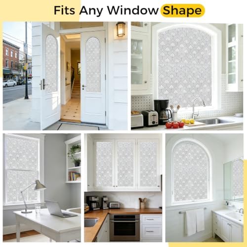 OHTMERU Window Privacy Film Decorative Non-Adhesive, Reusable, Anti-Glare - Image 7