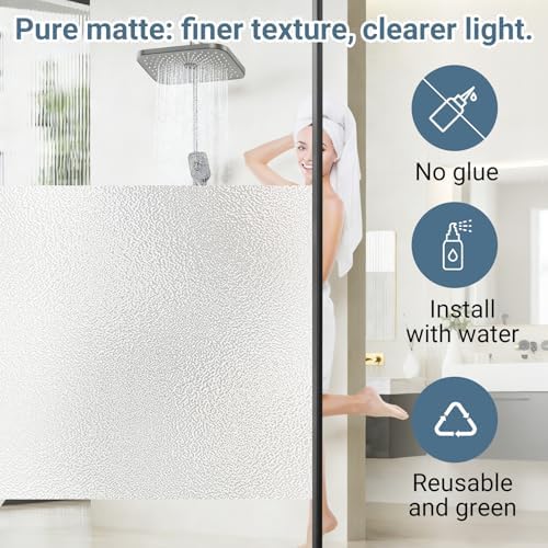 Lovepea Pure Frosted Glass Window Privacy Film 24 Hour Two Way Privacy, Removable, Static Cling, Ideal for Privacy scenarios Such as Home Office Doors and Windows (29.5 x 157.5 Inch) - Image 5