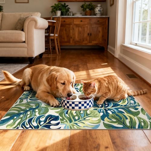 Front Door Mat Outside Entrance - 2x3 Tropical Leaf Entryway Rug - Image 6