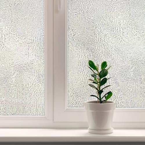 Texture Twelve Window Privacy Film by Artscape - Textured Glass Design, Static Cling, Blocks Views, Not Light, UV Protection, Non-Adhesive Water-Applied Installation, Made in USA - 24 x 36 Inch by Unknown