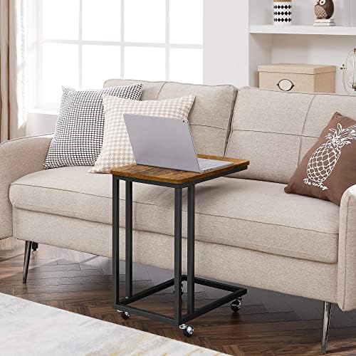 VASAGLE C Shape End Table for Couch or Sofa, Industrial Small Side Table - Image 2