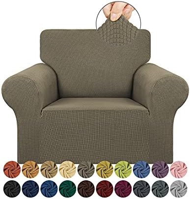KEKUOU Stretch Chair Sofa Slipcover, Single Couch Cover,Khaki by KEKUOU
