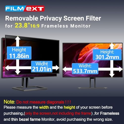 FILMEXT 2 Pack 23.8 inch Computer Privacy Screen Filter - Image 4