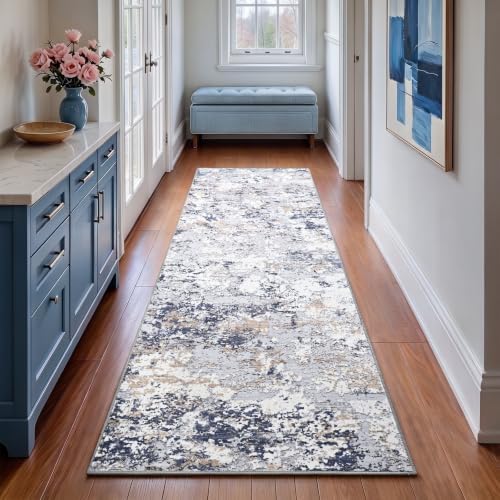 Toneed Washable 2x6 Non-Slip Abstract Runner Rug for Hallway Kitchen - Image 4