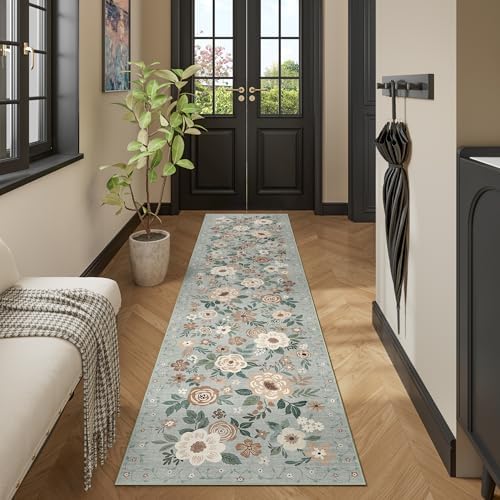 DUKINO 2x10 Runner Rug, Washable Kitchen Runner Rug Non Slip, Sage Green - Image 4