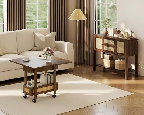 YOSHOOT Narrow End Table with Charging Station, Small Bedside Table - Image 2