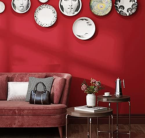 15.7" x 787" Red Wallpaper Red Contact Paper Solid Color Peel and Stick Wallpaper Matte for Cabinets Self Adhesive Wall Paper for Kitchen Countertops Wall - Image 3