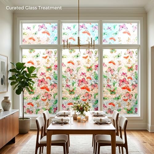 Butterfly 3D Prism Stained Glass Window Film Privacy Anti UV 35x78.7in - Image 5