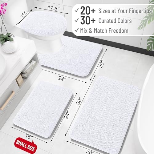 OLANLY Small Bathroom Rugs 30x18, Extra Soft Absorbent Chenille Bath Rugs - Image 2