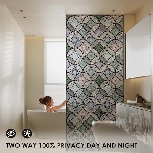 DKTIE Static Cling Decorative Window Film Easy to Install 35.4" x 118.1" - Image 2