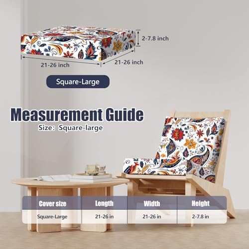 8Pcs Outdoor Cushion Covers, Stretch Patio Furniture Couch Chair Slipcovers - Image 2