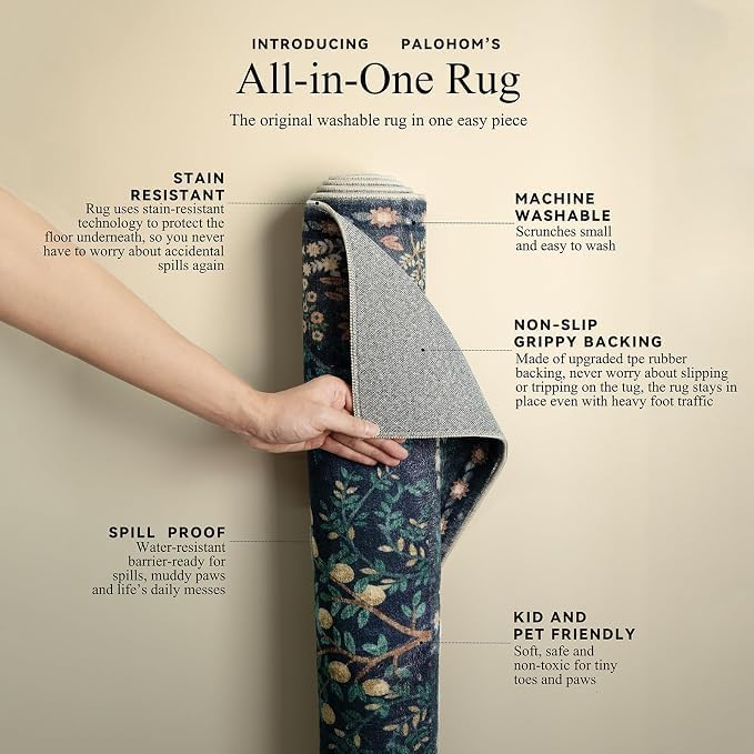 Washable Runners for Hallways Kitchen Rug: 2'x10' Runner Rugs Stain Resistant Non Slip Low Pile Soft Carpet Runners Rug for Bedroom Entryway Indoor Beside Bathroom Laundry Room - Image 3