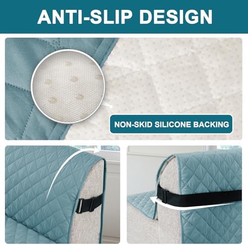 Turquoize 100% Waterproof Futon Cover Slipcover Armless Sofa Protector - Image 4