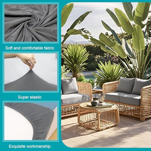 14 Pcs Outdoor Cushion Covers, Patio Sofa Cushion Covers Replacement - Image 4