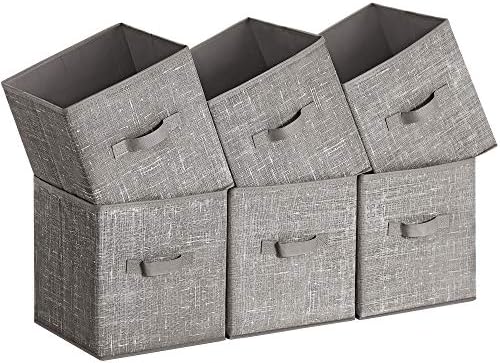 SONGMICS Storage Cubes, Set of 6, 11-Inch Foldable Closet Organizers by SONGMICSbySONGMICSHOME