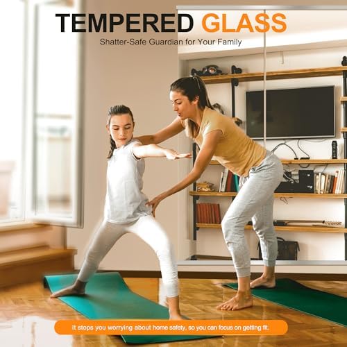 Delma Home Gym Mirror, 70''x24''x2PCS, Silver - Image 2