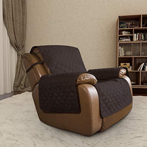 Easy-Going Reversible Couch Cover, Oversized Recliner, Chocolate/Ivory - Image 2