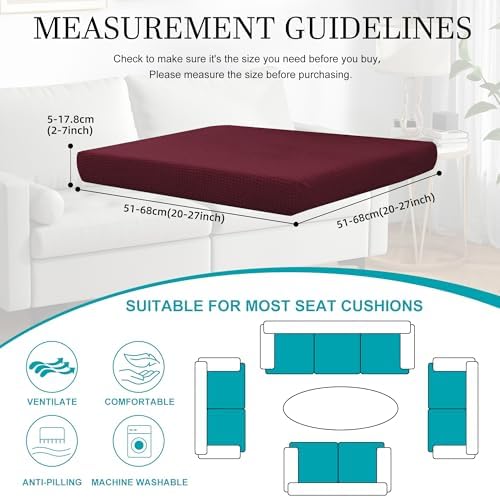 12 Pcs Outdoor Cushion Covers, Patio Sofa Cushion Covers Replacement - Image 2