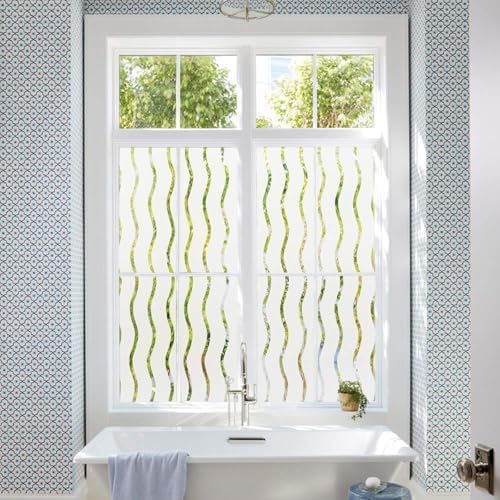 LEMON CLOUD Frosted Glass Window Privacy Film Decorative, 35.4″ x 157.4″ - Image 2