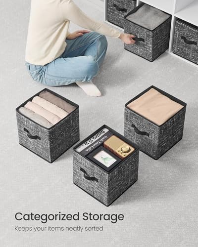 SONGMICS Storage Cubes, Set of 10, 11-Inch Foldable Closet Organizers - Image 4
