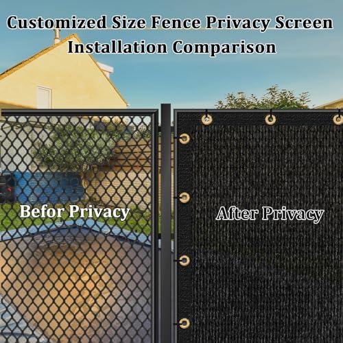 Shade&Beyond 8'x26' Black Privacy Screen Fence Cover 170 GSM Fencing Mesh Fence Panel for Wall Garden Yard Backyard Indoor Outdoor Home Decoration - Image 4