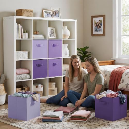 GRANNY SAYS 13 Inch Cube Storage Organizer, Purple Gradient, 6-Pack - Image 7