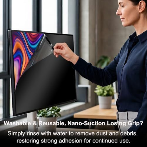 2 Pack 34" Nano Suction Privacy Screen for Computer Monitor - Image 6