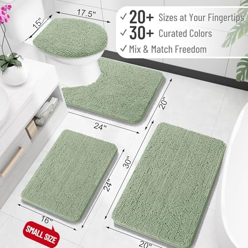 OLANLY Bathroom Rugs 34x21, Extra Soft Absorbent Chenille Bath Rugs - Image 2