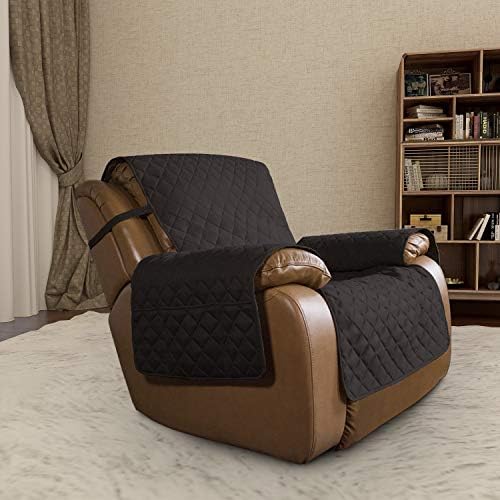 Easy-Going Oversized Recliner Chair Cover Reversible Sofa Cover Water Resistant Couch Cover Furniture Protector with Elastic Straps for Pets Kids Dog Cat (Oversized Recliner, Chocolate/Chocolate) - Image 2
