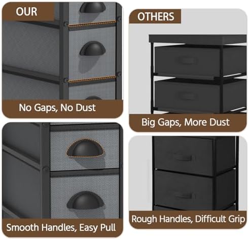 LASZOLA Narrow Cabinet Slim Storage Cart for Bathroom Small Space, Gray - Image 4
