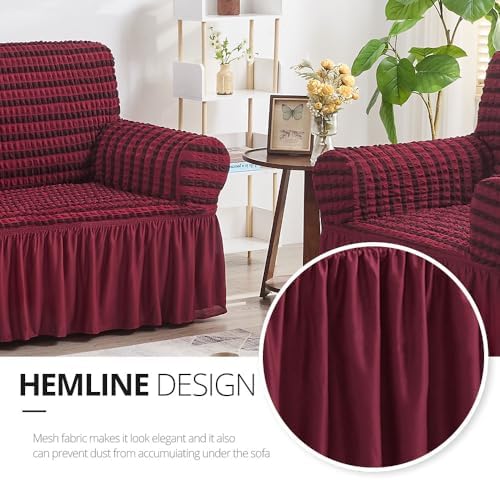 NICEEC Arm Chair Covers Armchair Covers Universal Slipcovers with Skirt - Image 4